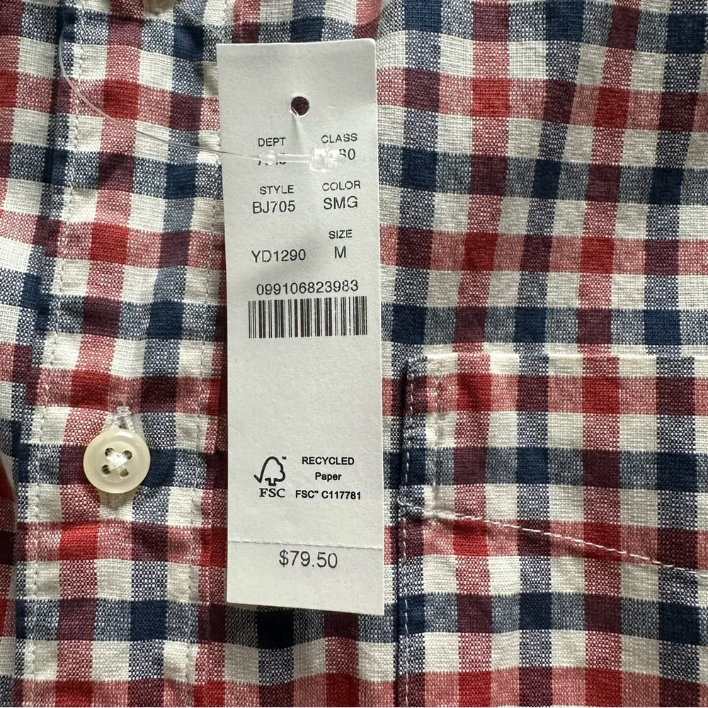 NWT Jcrew Men Secret Wash cotton poplin shirt Classic Fit | Size M